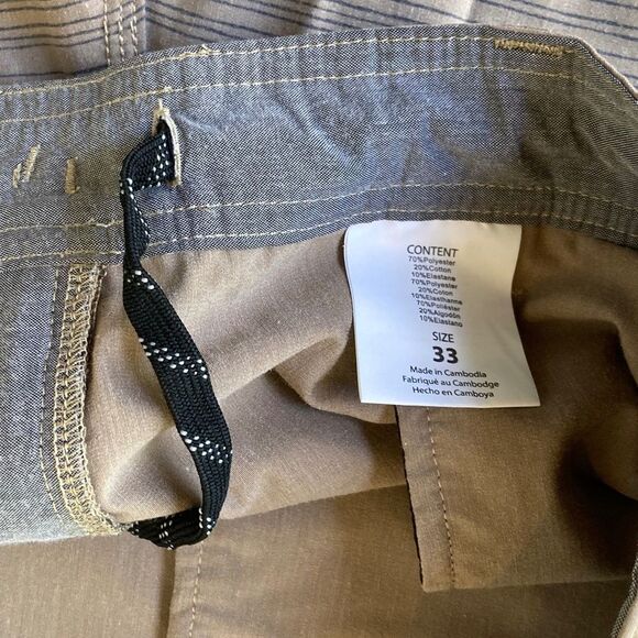 O'Neill Hybrid Swim Shorts Men 33 BUNDLE of Two Khaki Tan Drawstring 10in Inseam - Picture 7 of 16